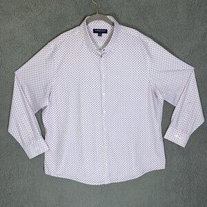 Mizzen + Main Classic No Tuck Leeward Performance Dress Shirt Sz L Pink Floral